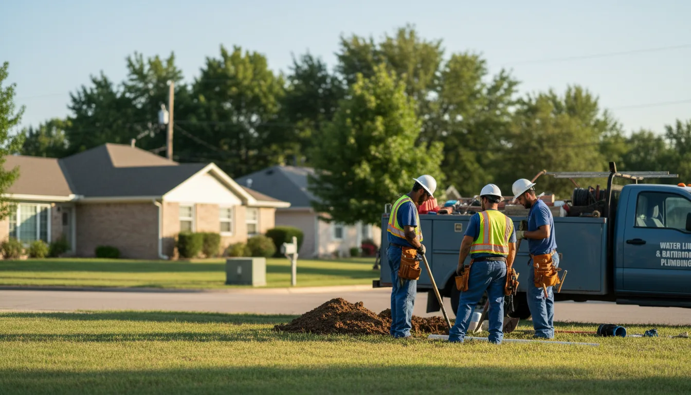 Residential water line and bathroom plumbing service in Leighton, AL